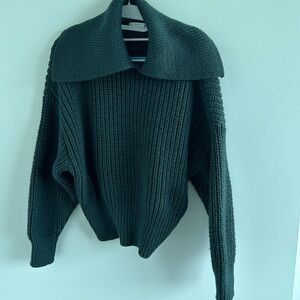 H&M preppy collar sweater (Green)